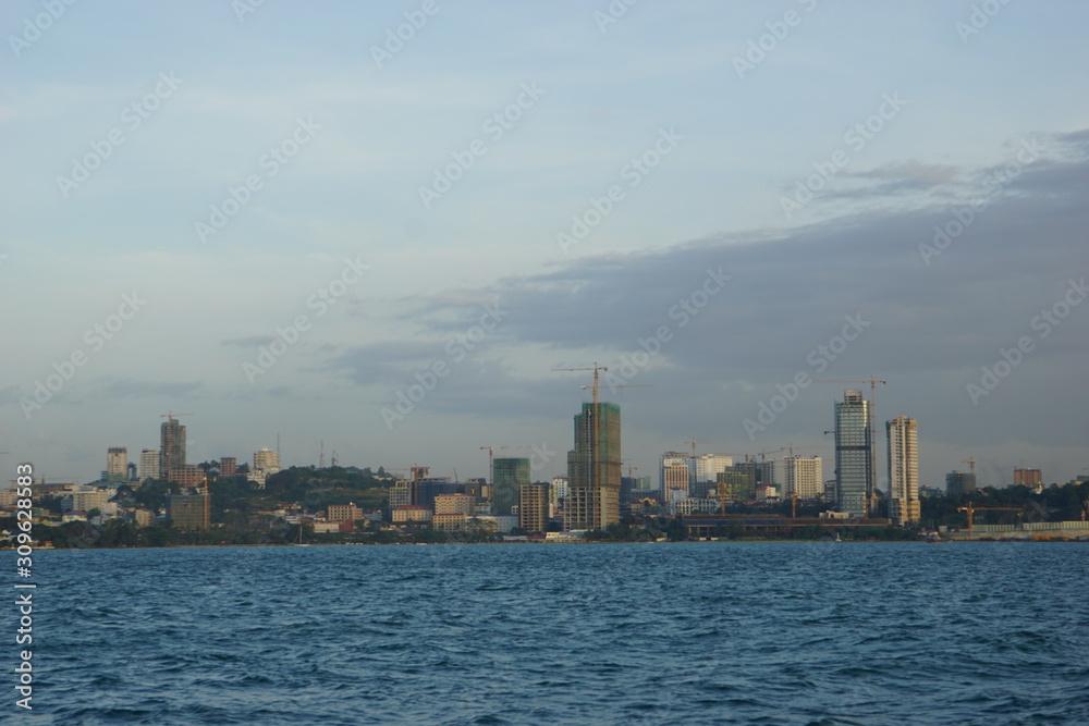 Skyline von Sihnoukville, Kambodscha