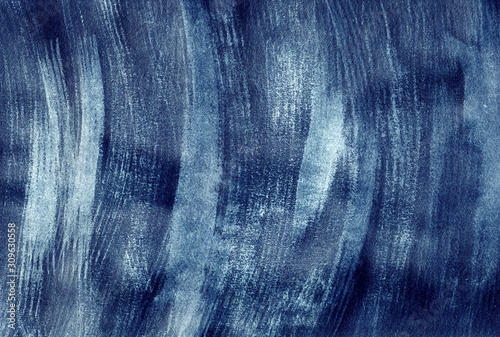 Blue frosted window shabby background with abstract winter composition.