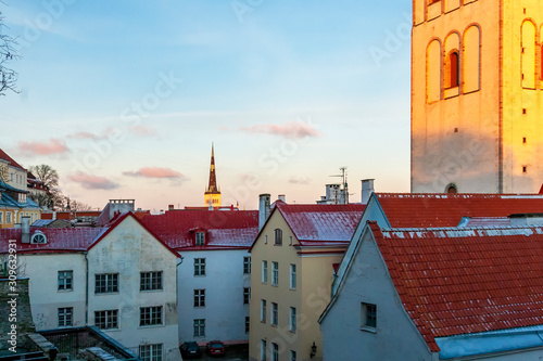 Old town of Tallinn in winter time