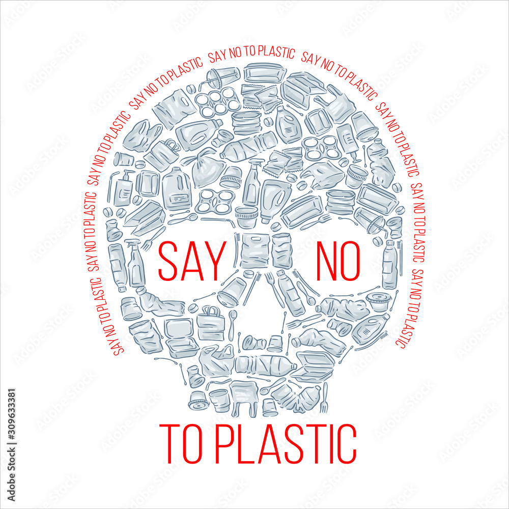 Environmental protection - Ban plastic bags' Sticker | Spreadshirt