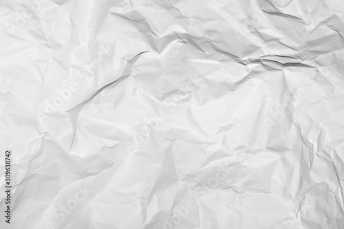White crumpled paper texture background. 