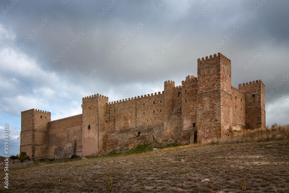 Castillo De La Riba, a medieval fortress in Siquenza, Spain.