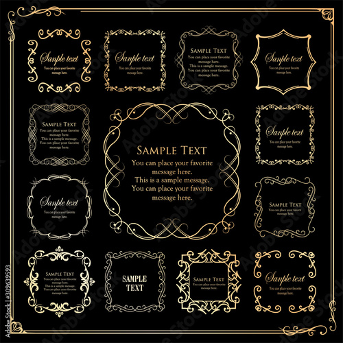 高級感のあるバロック調のフレーム	