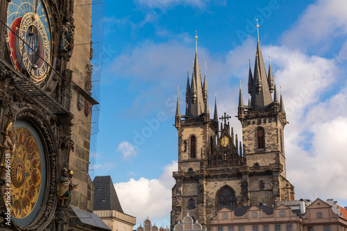 Canvas Print Old Town Square in Prague at Christmas time