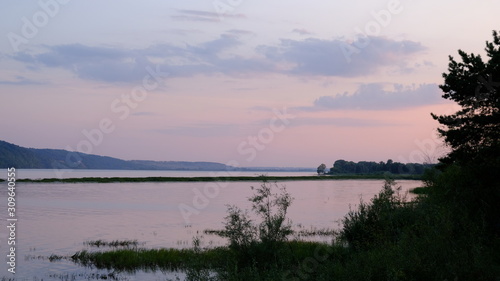 sunset on the lake