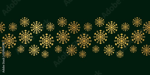 Christmas snowflakes with mermaid scales seamless vector pattern