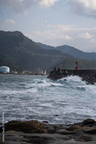 landscape with lake and mountains