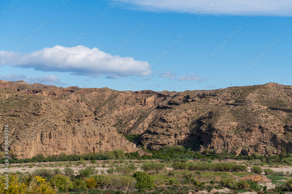 Naklejka premium landscape of Santa Fe de Mondujar (Spain)