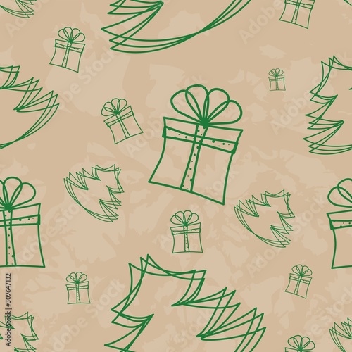 Seamless vector christmas pattern