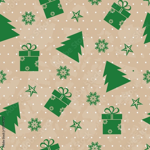 Seamless vector christmas pattern
