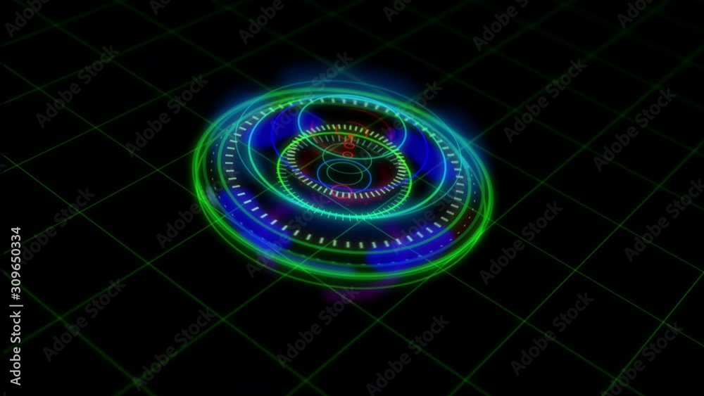 HUD Circle elements. High Tech concept element.