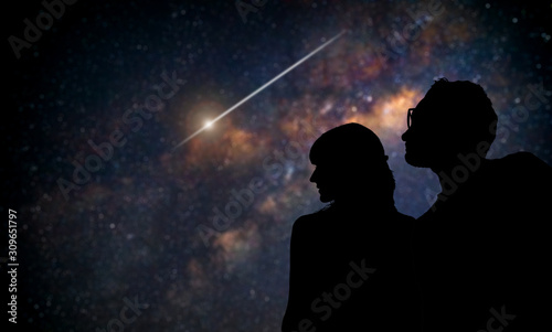 Couple under the Milky way stars. My astronomy work.