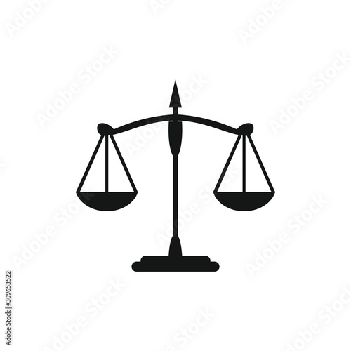 scale justice icon vector illustration sign