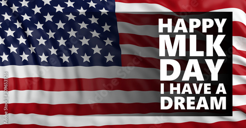 Canvas-taulu Happy Martin Luther King jr day