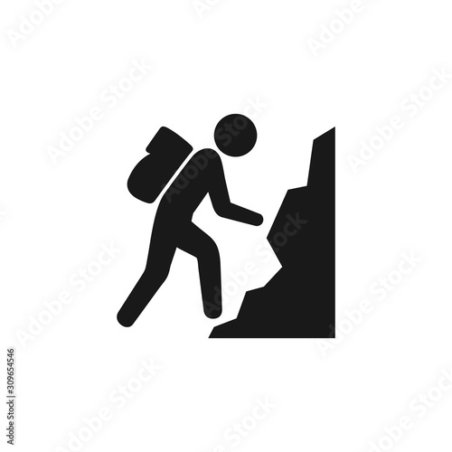 Hiking vector icons, illustration isolated sign symbol
