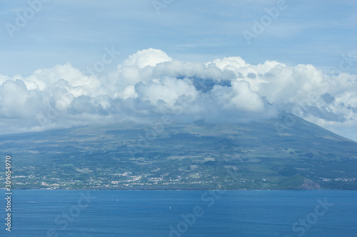 PIco Island view from Faial, Azores, Portugal