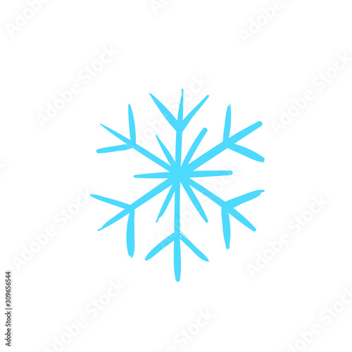 Snowflake Doodle Snow Drawing Illustration - Freehand, Art, Christmas doodle Winter Decoration Crystal Cool Star