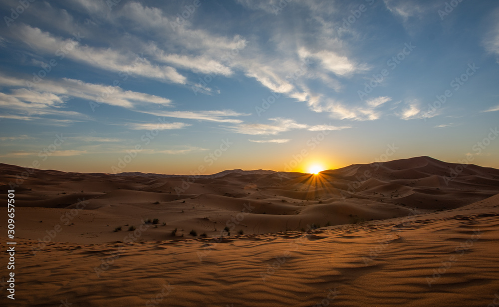 Sunset over Sahara