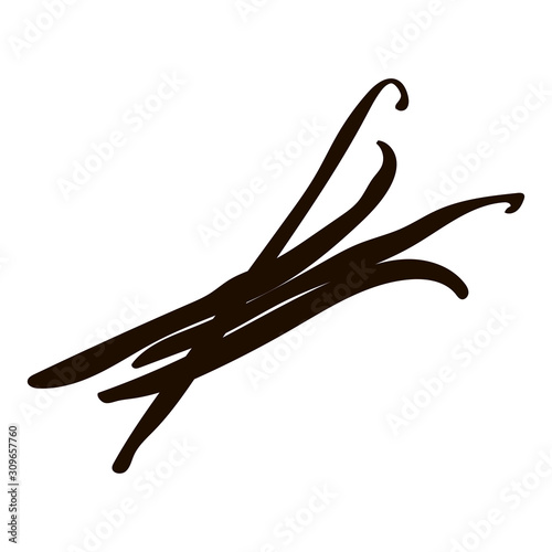 Vanilla. sticks flat Vector illustration for web