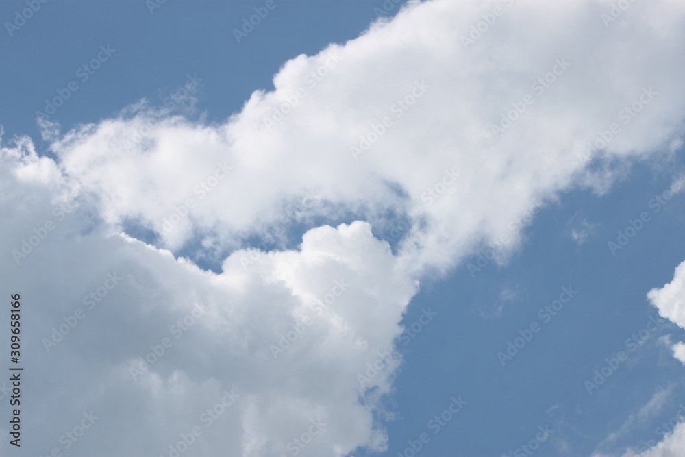 Sky with clouds close up background texture