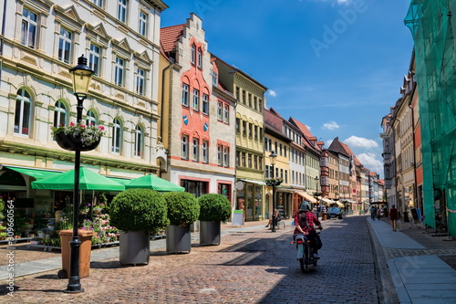 naumburg, deutschland - sanierte altbauten in der altstadt