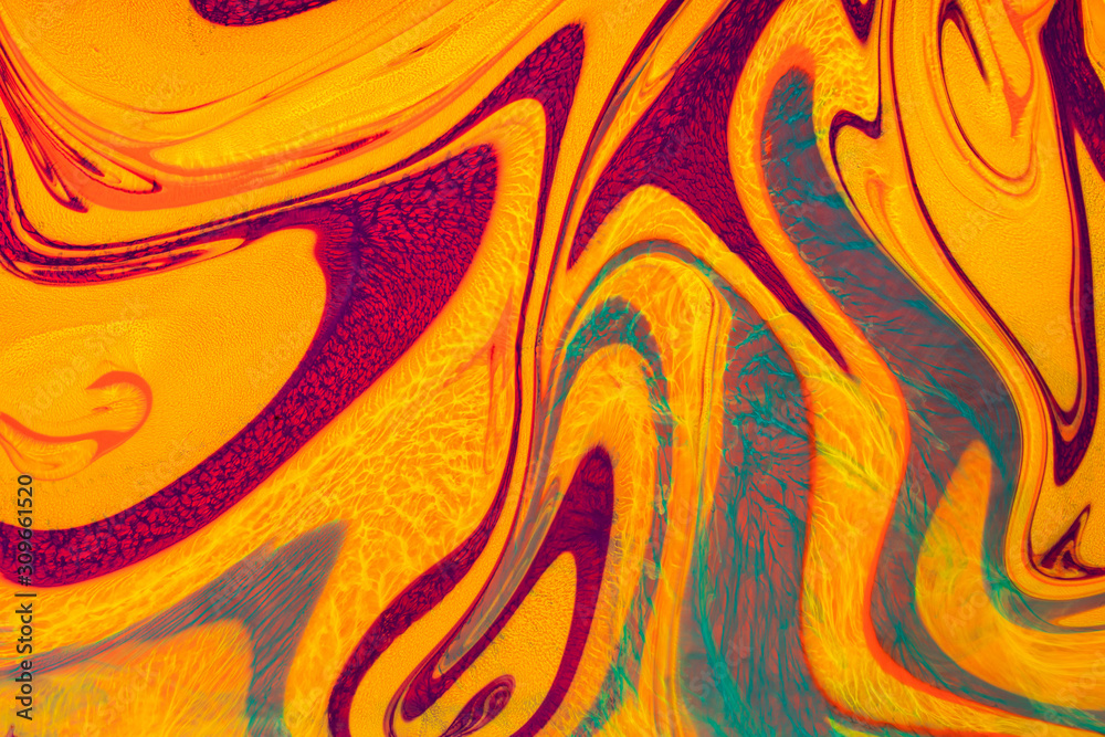 Ebru art. Colored acrylic paint on the water Ebru art. Colored acrylic paint on the water
