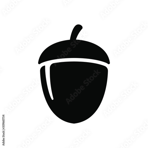 acorn icon vector. acorn sign on white background. acorn icon for web and app photo
