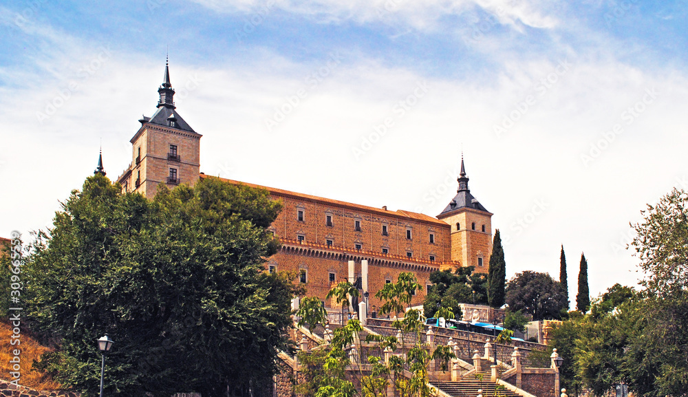 View of the palace  in Toledo, Spain