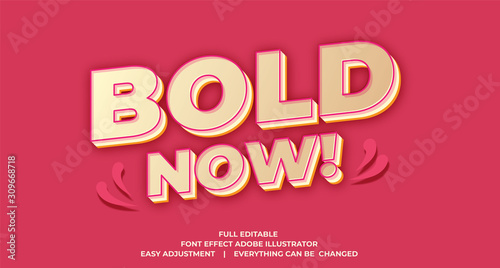 text effect template vector, easy editable and customize