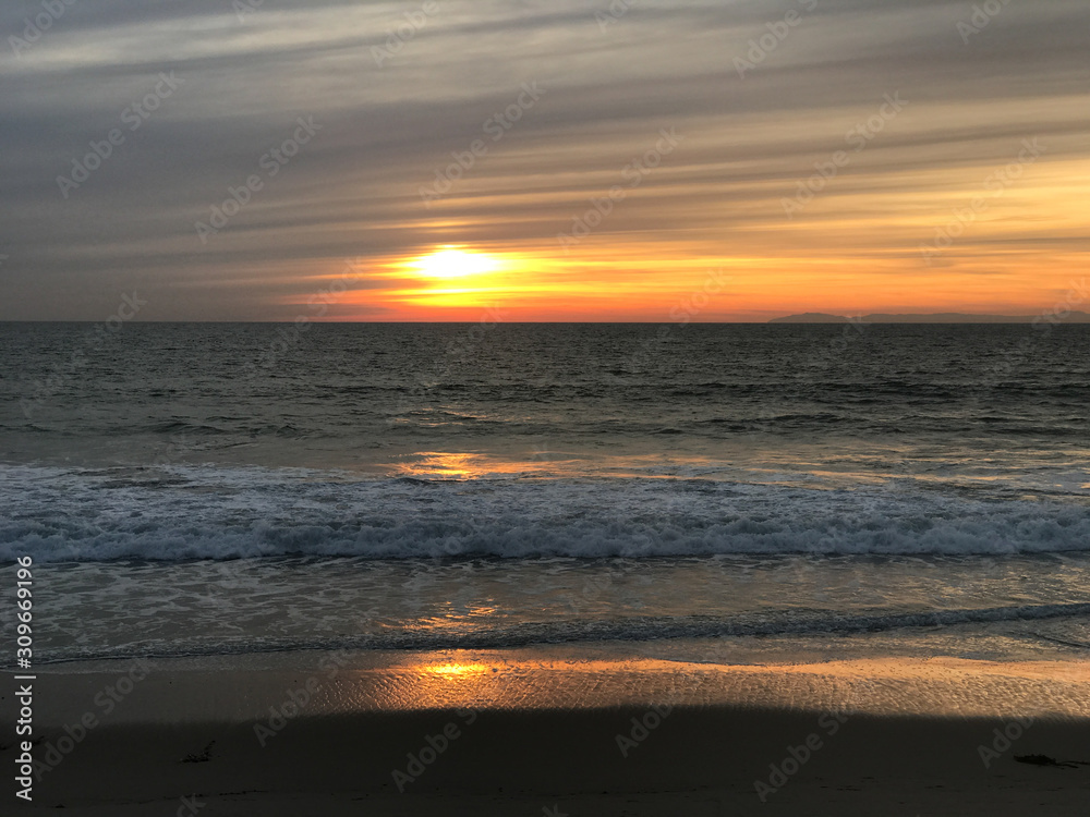 Beach Ocean Sunset