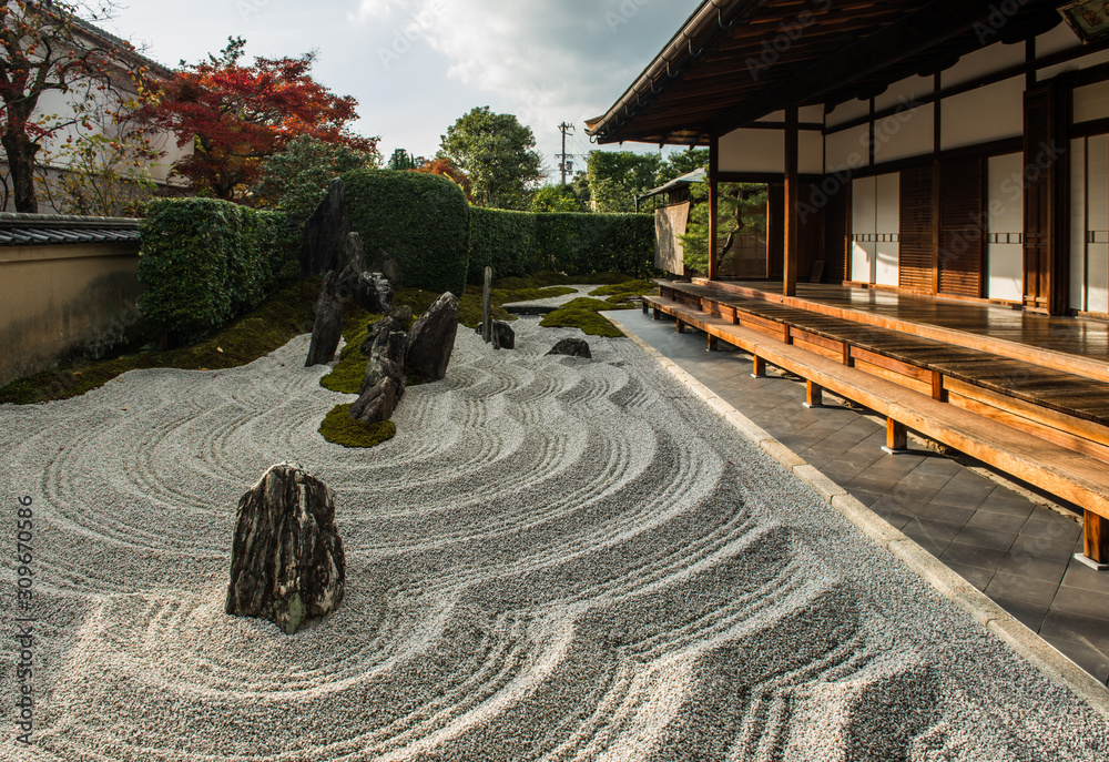 Zen garden in Japan - obrazy, fototapety, plakaty 
