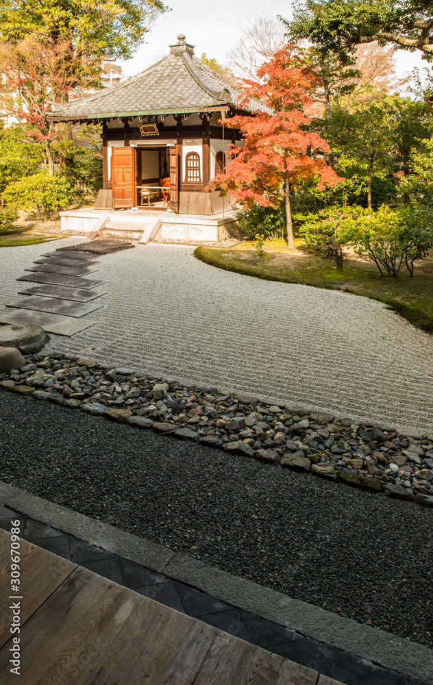 Zen garden in Japan