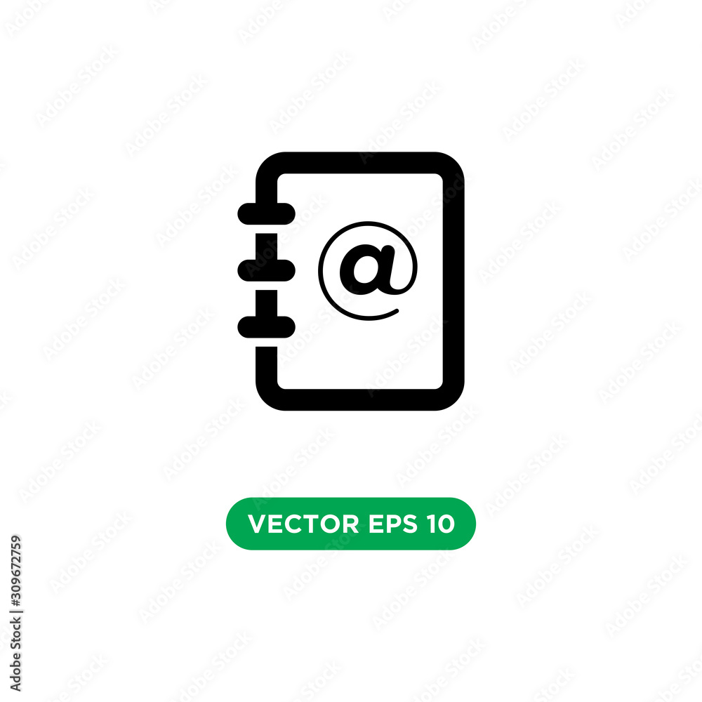 address book vector icon template design concept address book vector icon template design concept