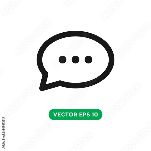 bubble speech chat icon vector template design concept
