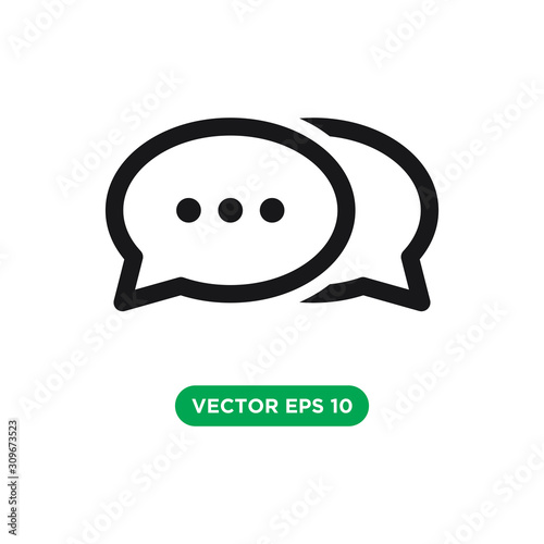 bubble speech chat icon vector template design concept