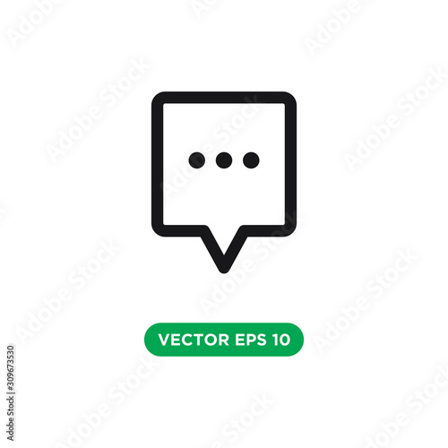 bubble speech chat icon vector template design concept