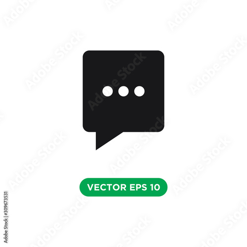 bubble speech chat icon vector template design concept