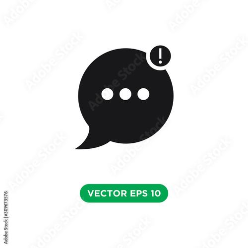 bubble speech chat icon vector template design concept