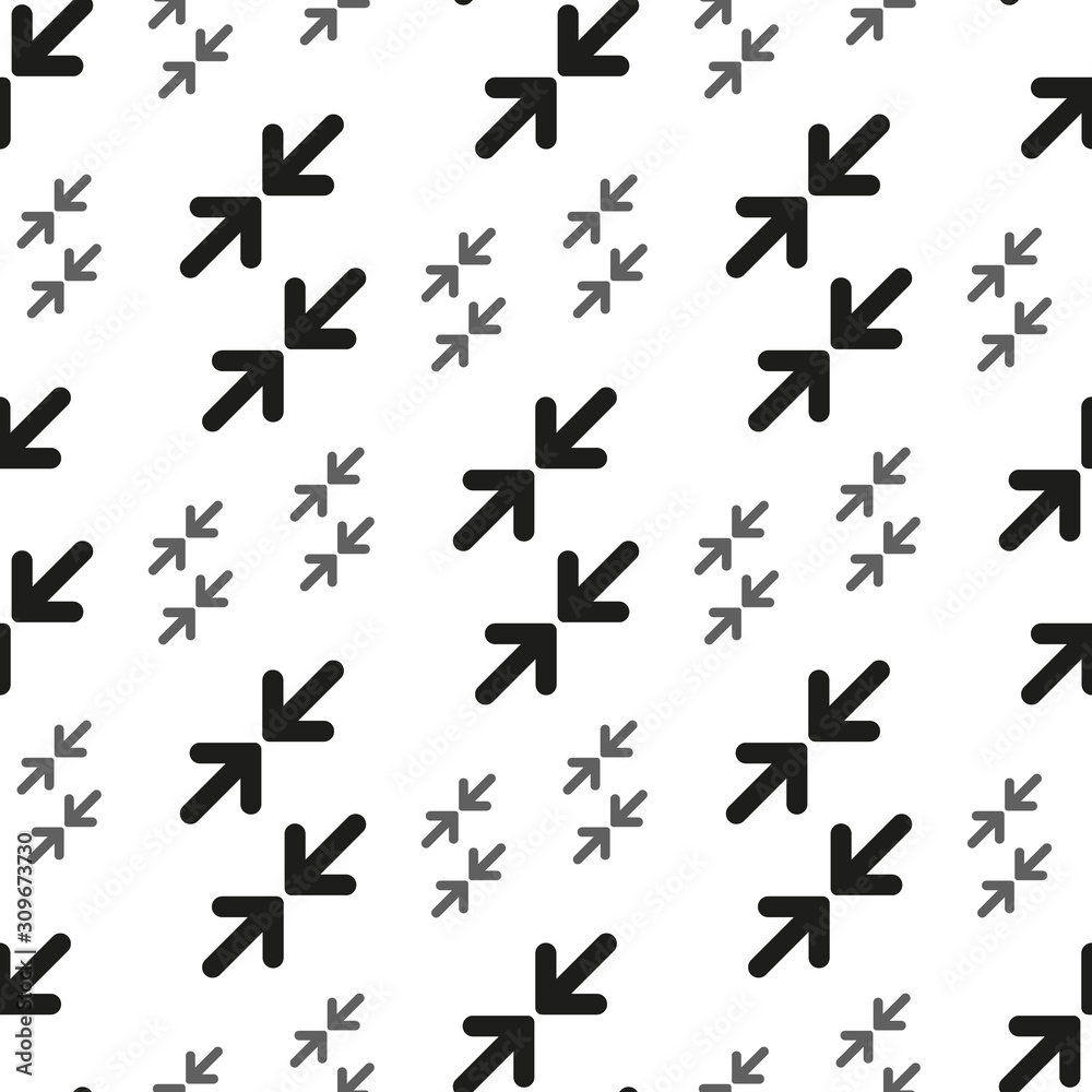 Monochromatic seamless background with arrows. Black and white arrows with modern scandinavian style. eps10 Monochromatic seamless background with arrows. Black and white arrows with modern scandinavian style. eps10