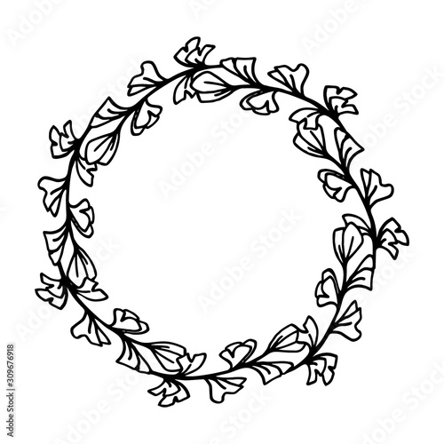 Floral frame hand drawn wreath glinko 