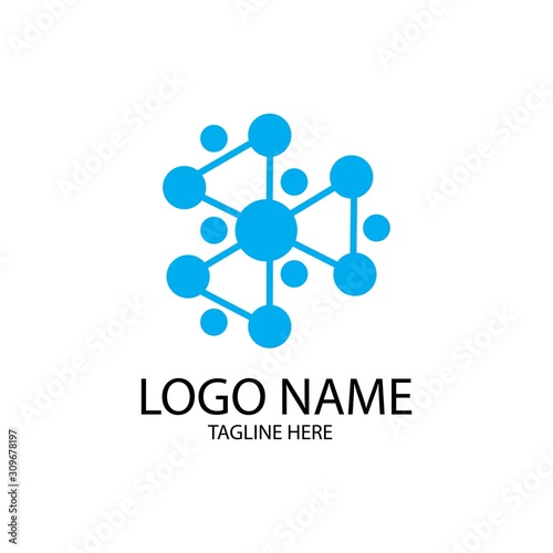 molecule logo vector