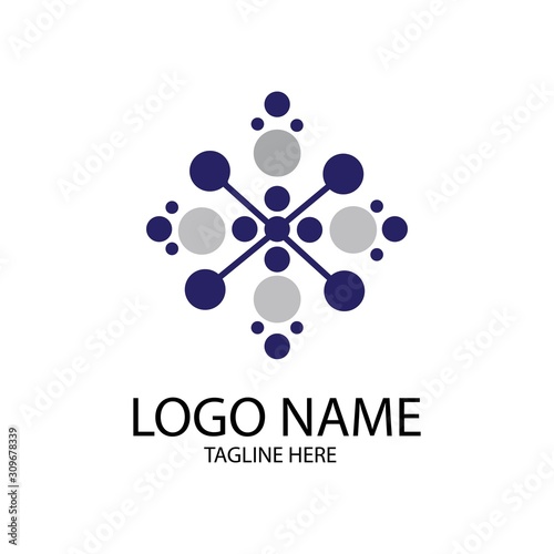 molecule logo vector