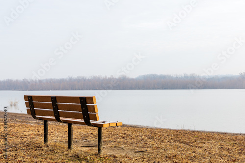 bench on the river