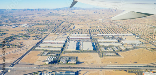 Las Vegas aerial view city landscape NV, USA