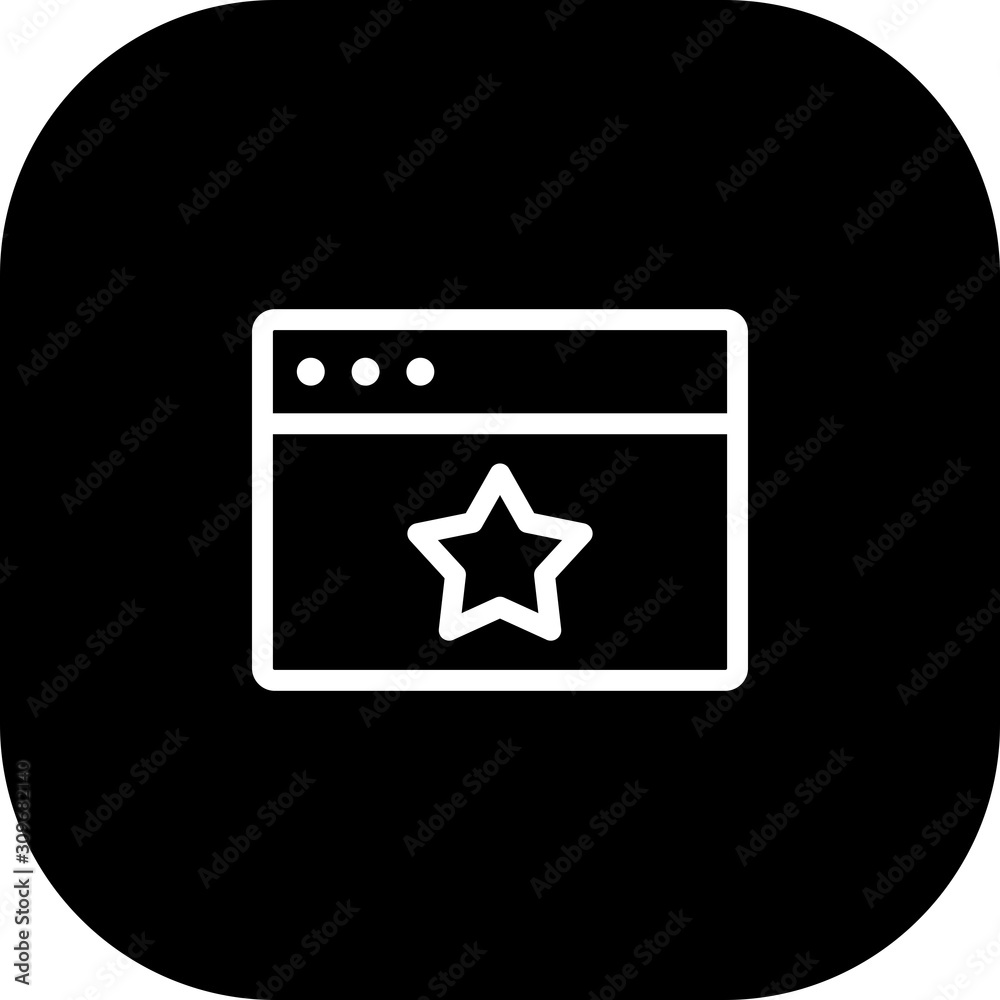 Star Browser Icon With White Background
