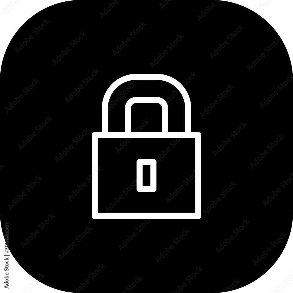 Lock Icon With White Background Lock Icon With White Background