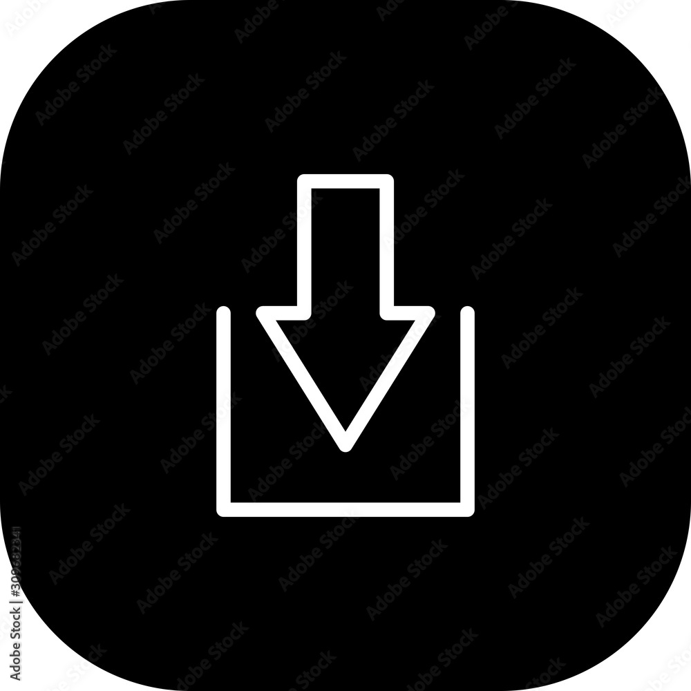 Downward Arrow Icon With White Background Downward Arrow Icon With White Background