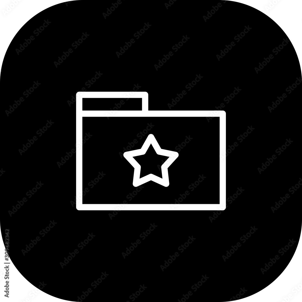 Star Folder Icon With White Background Star Folder Icon With White Background