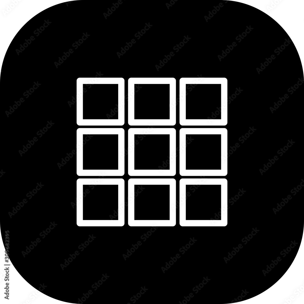 Grid Icon With White Background Grid Icon With White Background