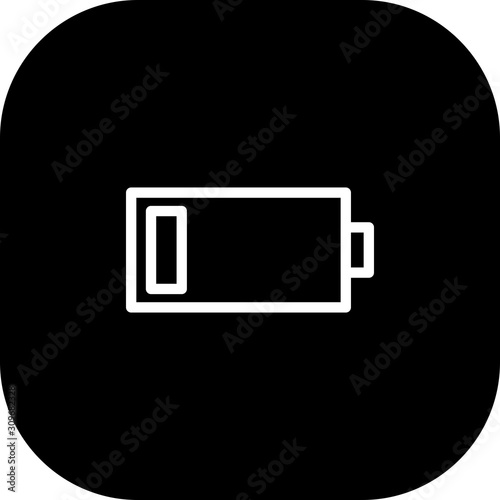 Battey Low Icon With White Background